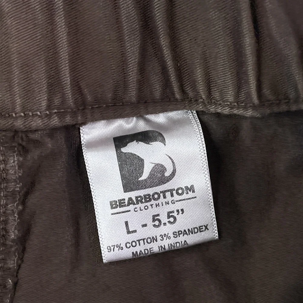 Bearbottom Shorts Mens Large Brown Chino Stretch Elastic Waist 5